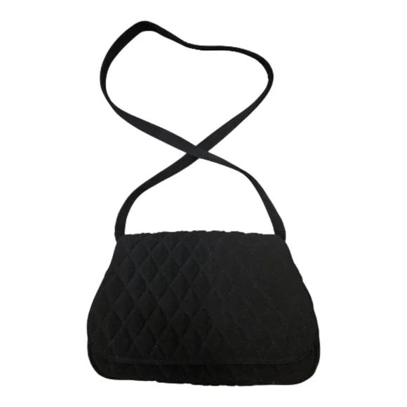 Vera Bradley NWOT Black Quilted 9.5"x 6"x 3" Shoulder Crossbody Purse - Picture 2 of 14